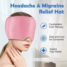 Migraine Relief Cap With Box - Instant Headache Relief Hat Reusable Gel Cap For Migraine Pain Relief Wearable Hot Cold Therapy Therapy (Random Color)