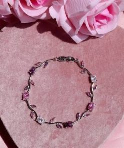 Tulip Bracelet | Elegant Pink & Silver
